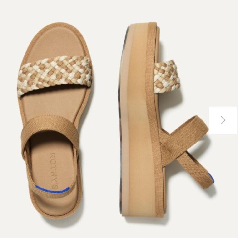 Rothy's Lightweight Wedge Sandal - Beach Sand - 10 - New